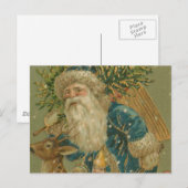 Retro Santa Claus van 1900 Feestdagenkaart (Voorkant / Achterkant)
