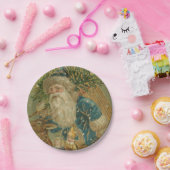 Retro Santa Claus van 1900 Papieren Bordje (Feest)
