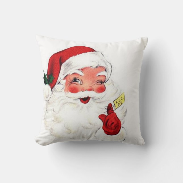  Retro Santa Clause 16x16 Pillow Classic Kussen (Voorkant)