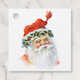 Retro Santa Clause Kerstcadeau Tags Bedankjes Labels