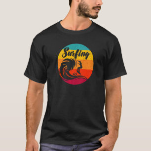 Retro Santa Cruz Beer Surfred Summer Beach T-shirt