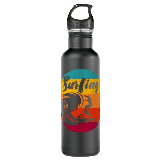 Retro Santa Cruz Beer Surfred Summer Beach Waterfles (Voorkant)