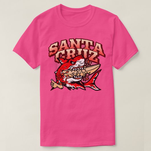 Retro Santa Cruz California Great White Shark Vs T-shirt (Design voorkant)