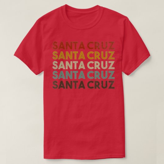Retro Santa Cruz California T-shirt (Design voorkant)