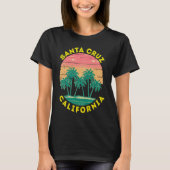 Retro Santa Cruz California Vacation Souvenir Palm T-shirt (Voorkant)