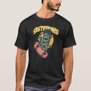 Retro Santa Cruz Californië Zombie Skatin T-shirt