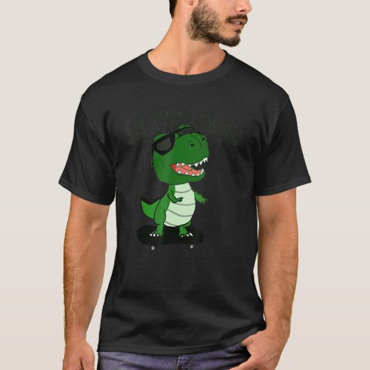 Retro  Santa Cruz Dinosaur Skateboarding St T-shirt (Voorkant)