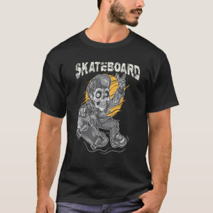 Retro  Santa Cruz Schaats Skateboarding Skull T-shirt