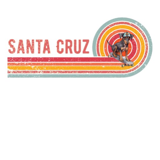 Retro Santa Cruz Skateboarden Doberman Pinscher T-shirt