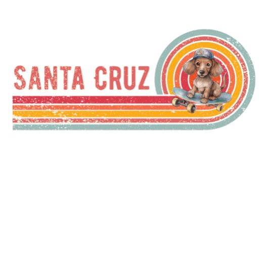 Retro Santa Cruz Skateboarden Teckel T-shirt