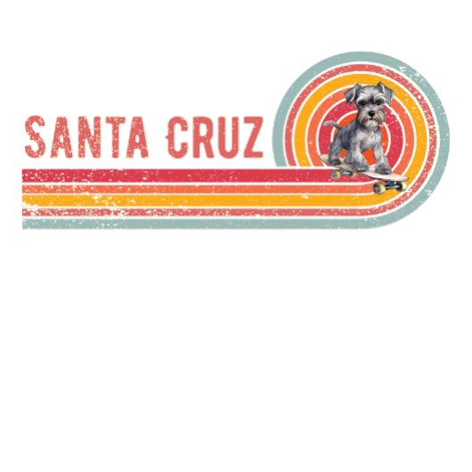 Retro Santa Cruz Skateboarding Mini Schnauzer T-shirt