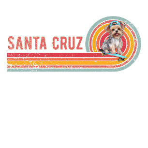 Retro Santa Cruz Skateboarding Yorkshire Terriër T-shirt