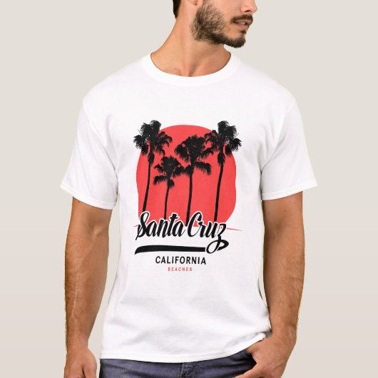 Retro Santa Cruz Sunset Vibes T-shirt (Voorkant)
