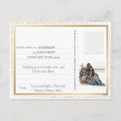 Retro Santa Custom Address Photo Classic Christmas Feestdagenkaart (Achterkant)