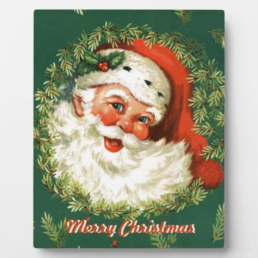 Retro Santa Decorative Plaque Fotoplaat (Voorkant)