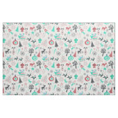 Retro Santa Deers Kerststof Stof (Fat Quarter)