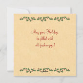 Retro Santa- en Scotty Dogs-kerstkaart Feestdagenkaart (Achterkant)