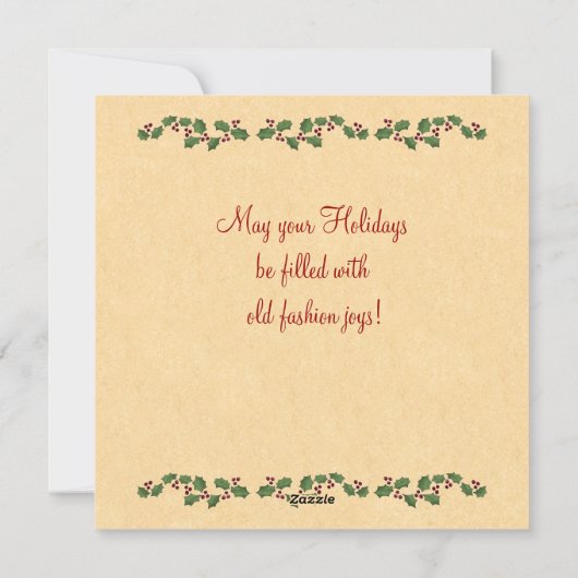 Retro Santa- en Scotty Dogs-kerstkaart Feestdagenkaart (Achterkant)