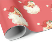 Retro Santa face kerstinpakpapier Cadeaupapier (Rol Hoek)