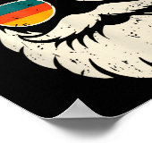 Retro Santa Face Sungles Funny Christmas Family Ou Poster (Hoek)