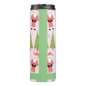Retro Santa Fun kerstvakantie patroon Thermosbeker (Achterkant)
