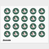 Retro Santa Gift Label North Pole Workshop (Vel)