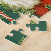 Retro Santa Gift Puzzle Legpuzzel (Zijkant)