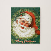 Retro Santa Gift Puzzle Legpuzzel (Verticaal)