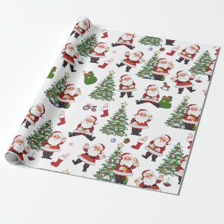 Retro Santa Gift Wrap Cadeaupapier