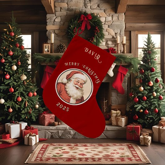  Retro Santa Grote Kerstsok