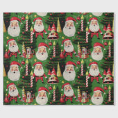 Retro Santa Holiday Delights 2 Cadeaupapier (Vlak)
