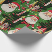 Retro Santa Holiday Delights 2 Cadeaupapier (Hoek)