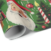 Retro Santa Holiday Delights 2 Cadeaupapier (Rol Hoek)