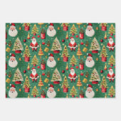 Retro Santa Holiday Delights Inpakpapier Vel (Voorkant)
