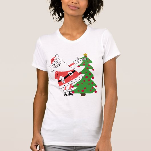 Retro Santa Holiday-overhemden en cadeautjes T-shirt (Voorkant)