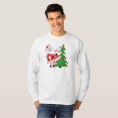 Retro Santa Holiday-overhemden en cadeautjes T-shirt (Voorkant volledig)
