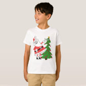 Retro Santa Holiday-overhemden en cadeautjes T-shirt (Voorkant volledig)