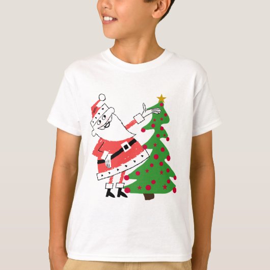 Retro Santa Holiday-overhemden en cadeautjes T-shirt (Voorkant)