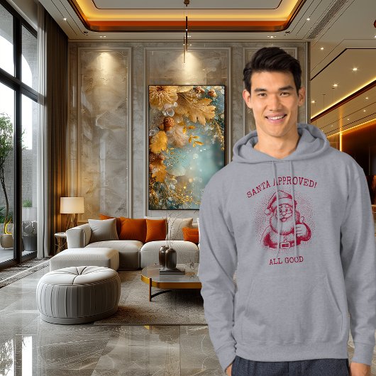 Retro Santa Hoodie - Halftoonse Kerst