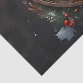 Retro Santa in Elegant Lijst Decoupage Ambachtspap Tissuepapier (Detail)