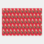 Retro Santa Inpakpapier Vel (Voorkant 3)