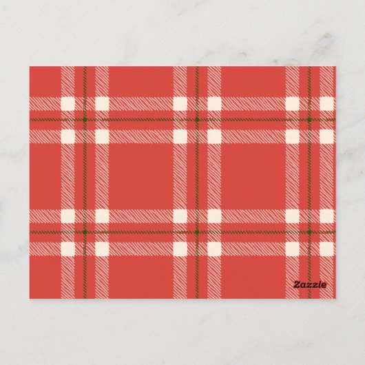  Retro Santa | Kaart met rode kerstmis (Achterkant)