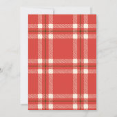  Retro Santa | Kaart met rode kerstmis (Achterkant)