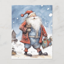 Retro santa kerst
