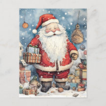 Retro santa kerst