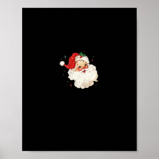 retro santa kerst sweatshirt poster (Voorkant)