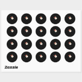  retro santa kerst sweatshirt ronde sticker (Vel)