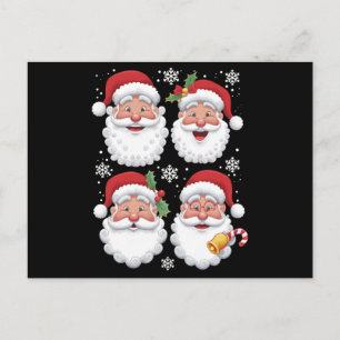 Retro Santa Kerstcadeau Kerstmis Matching Familie Briefkaart