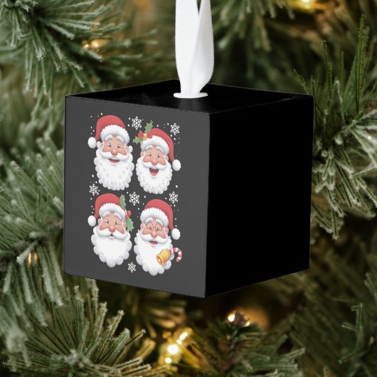Retro Santa Kerstcadeau Kerstmis Matching Familie Decoratie (Boom)