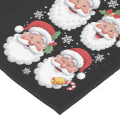 Retro Santa Kerstcadeau Kerstmis Matching Familie Korte Tafelloper (Hoek)